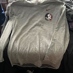 Nike Heather Gray Long Sleeve Hoodie